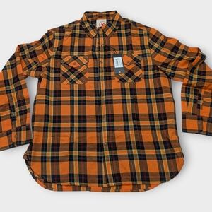 Orange Plaid Men's Shirt